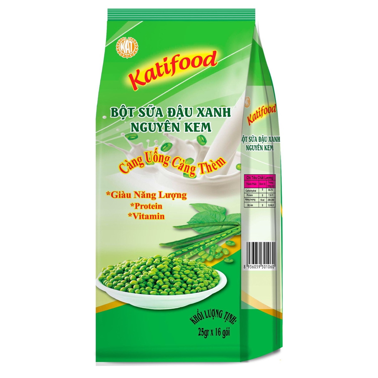 Bột sữa đậu xanh nguyên kem Katifood