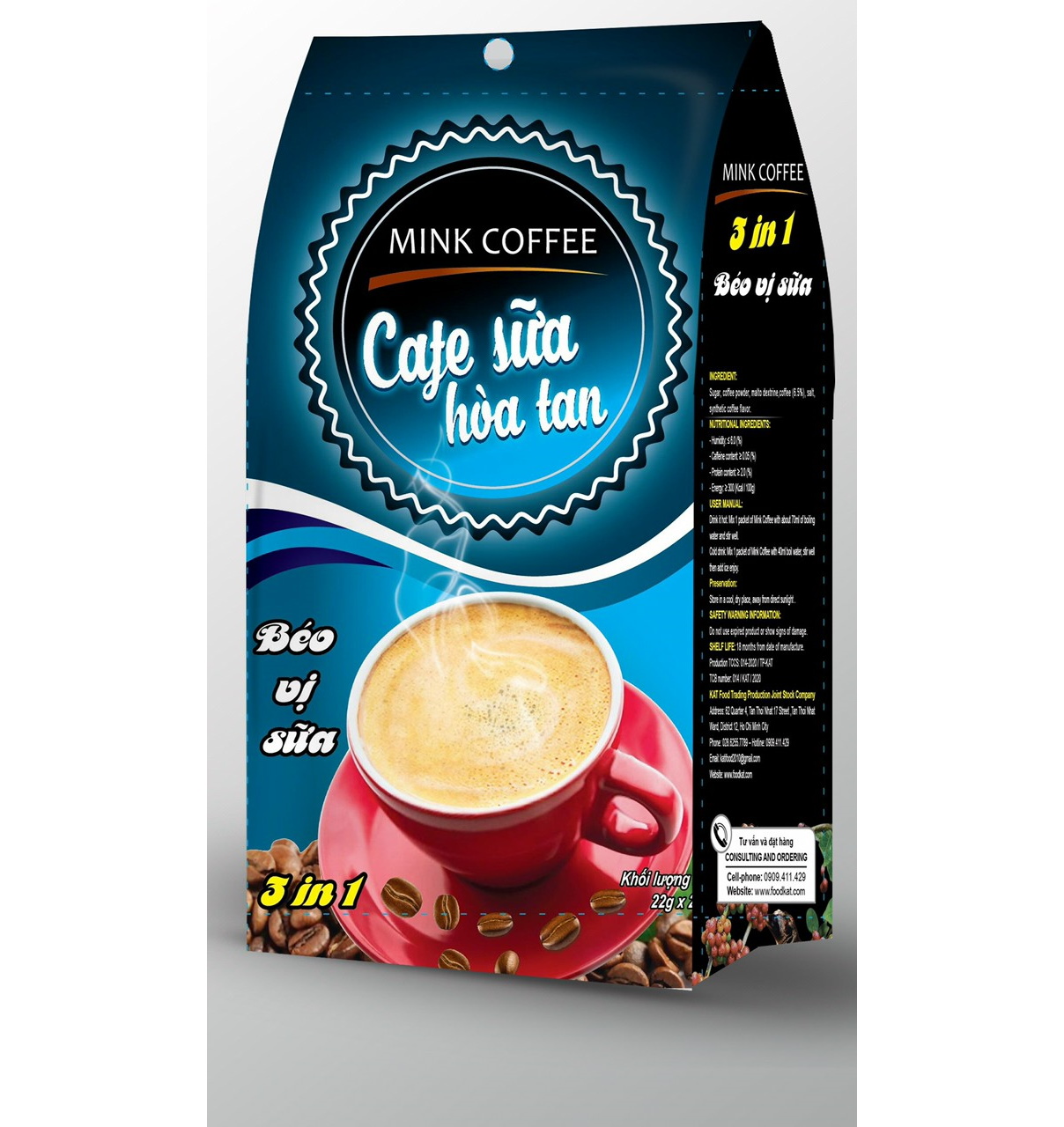 Cà phê sữa hòa tan Mink Coffee - Béo vị sữa