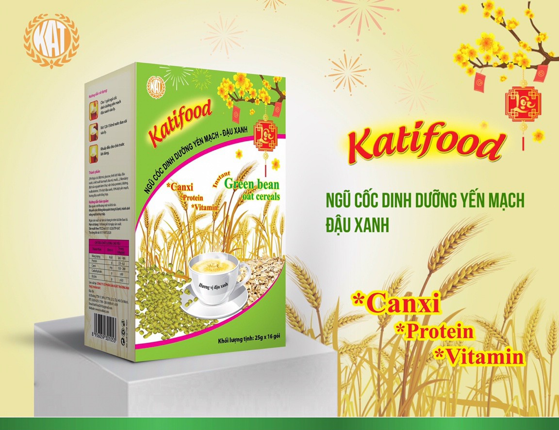 Ngũ cốc dinh dưỡng yến mạch đậu xanh Katifood